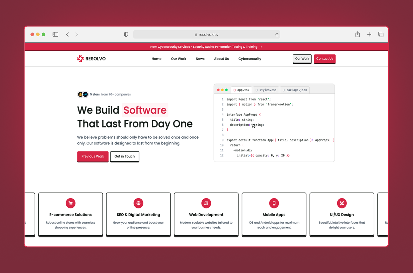 Resolvo Website